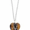 Flash Sale 🥰 Semi-Precious Tiger's Eye Heart Stone Necklace 😍