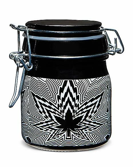 Buy β Black and White 3D Weed Leaf Stash Jar - 5 oz. π 1 Buy β Black and White 3D Weed Leaf Stash Jar - 5 oz. π