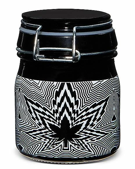 Buy β Black and White 3D Weed Leaf Stash Jar - 5 oz. π 3 Buy β Black and White 3D Weed Leaf Stash Jar - 5 oz. π - Image 3