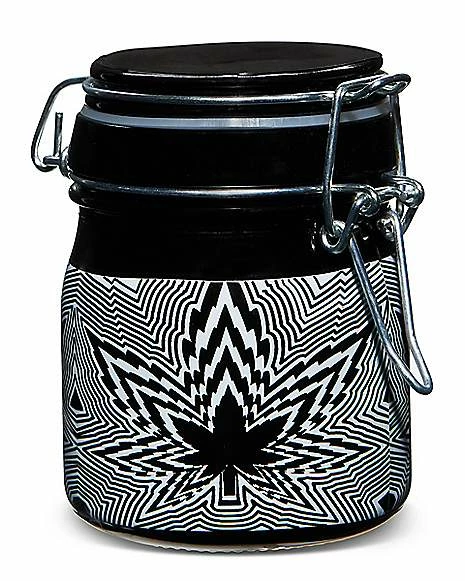 Buy β Black and White 3D Weed Leaf Stash Jar - 5 oz. π 4 Buy β Black and White 3D Weed Leaf Stash Jar - 5 oz. π - Image 4