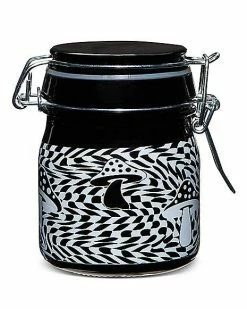 New ✨ Black and White 3D Mushroom Checkered Stash Jar - 5 oz. 😀 -Gonesh shop 03904638 d