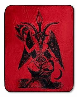 Brand new 💯 Red Baphomet Sherpa Fleece Blanket ✨