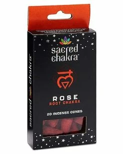 Cheapest ✔️ Rose Root Chakra Incense Cones 20 Pack - Sacred Chakra ✔️