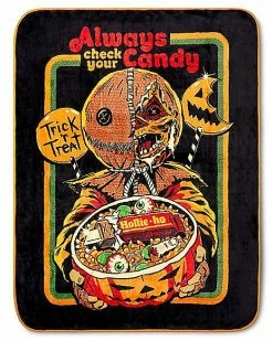 Outlet 👍 Always Check Your 🍬 Candy Fleece Blanket - Trick 'r Treat 😍