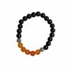 Top 10 🛒 Black and Orange Carnelian Semi-Precious Stone Bracelet 🎁