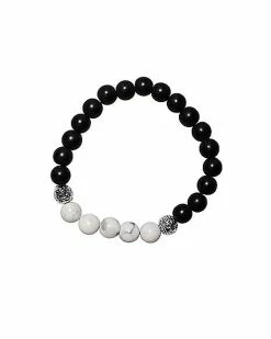 Best reviews of 🧨 Black and White Howlite Semi-Precious Stone Bracelet ✔️