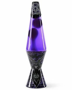 Outlet 🎉 Black and Purple Baphomet Pentagram Lava Lamp - 14.5 Inch 👍