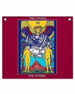 Budget ✨ The Lovers Tarot Card Mini Tapestry 🔥