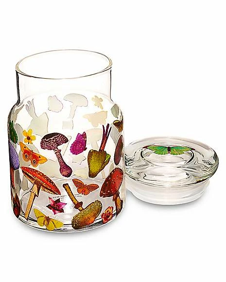 Brand new 🤩 Vintage Mushroom and Butterfly Stash Jar - 4.5 oz. ✔️ 2 Brand new 🤩 Vintage Mushroom and Butterfly Stash Jar - 4.5 oz. ✔️ - Image 2