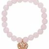 Deals 😀 Rose Quartz Heart Charm Bracelet 👏