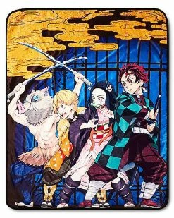 Brand new 🥰 Characters Demon Slayer Reversible Fleece Blanket 🛒