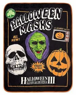 Discount 🔔 Halloween Masks Fleece Blanket - 🧛 Halloween III 🔥
