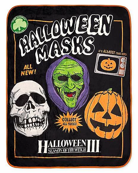 Discount π Halloween Masks Fleece Blanket - π§ Halloween III π₯ 1 Discount π Halloween Masks Fleece Blanket - π§ Halloween III π₯