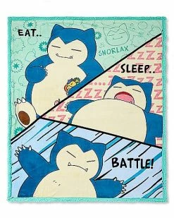 Best Sale ✨ Battle Snorlax Fleece Blanket - Pokemon 🧨