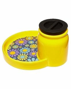 Discount 🥰 Flower Power Stash Jar Ashtray - 3 oz. 👍